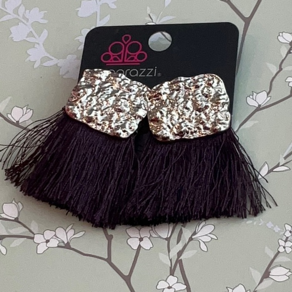❄️ Paparazzi | Silver and Purple Fringe Earrings Boho Shabby Chic